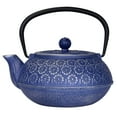 Primula Floral 34 Oz. Cast Iron Teapot With Enameled Interior And