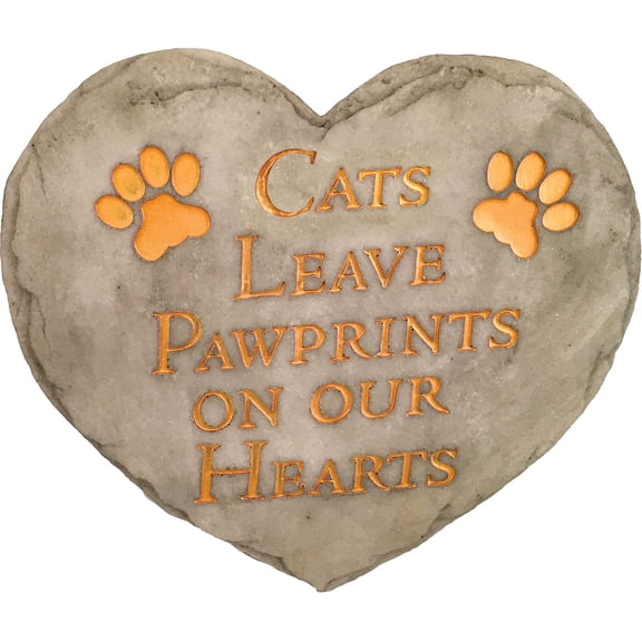 CATS PAWPRINTS STEPPING STONE / DECORATIVE WALL PLAQUE