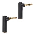 thumbnail image 2 of Angán Reido 90 Grados Adaptador de Audio Liviano, Adaptador de Audio Masculino A Hispra Negro de 3.5pcs de 3.5 mm, Fácil de Enchufar Para Dispositivos Con Interfaz de 3.5 mm, 2 of 7