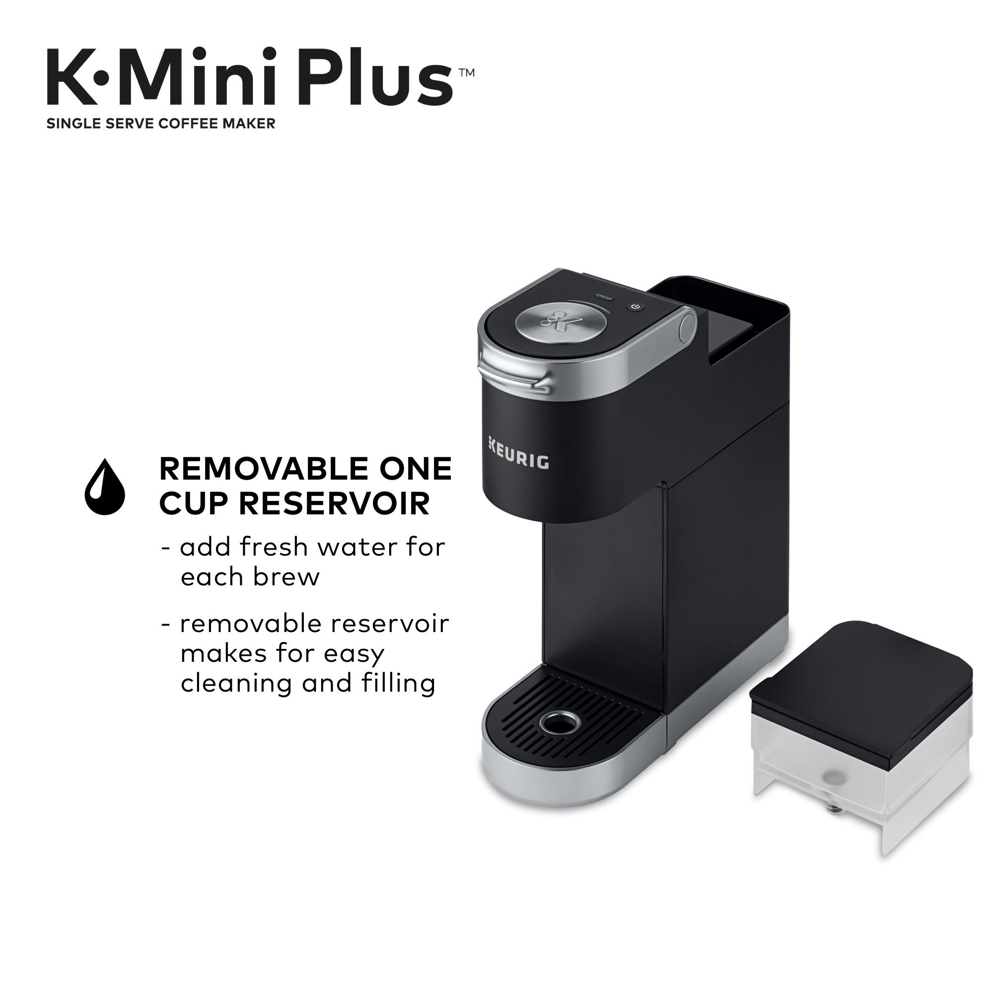 Keurig K-Mini Plus Single Serve K-Cup Pod Coffee Maker, Black - image 3 of 26