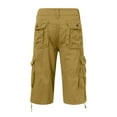 thumbnail image 4 of WERYOUNG Mens Spring Summer Comfortable Casual Thin Cargo Knee Length Shorts Trendy Trunks, Khaki, XS, 4 of 5