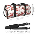 thumbnail image 2 of Rocae Fire Truck Print Round Travel Duffel Bag and Fitness Bag, Women's Waterproof Weekend Tote, Men's Travel and Fitness Essentials, 2 of 8
