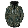 thumbnail image 1 of Abstract Geometric Patterns Men's Zipper Hoodie Harajuku Teens Cool 3D Printed Sweatshirts Long Sleeve Hip Hop Tops Oversized, 1 of 5
