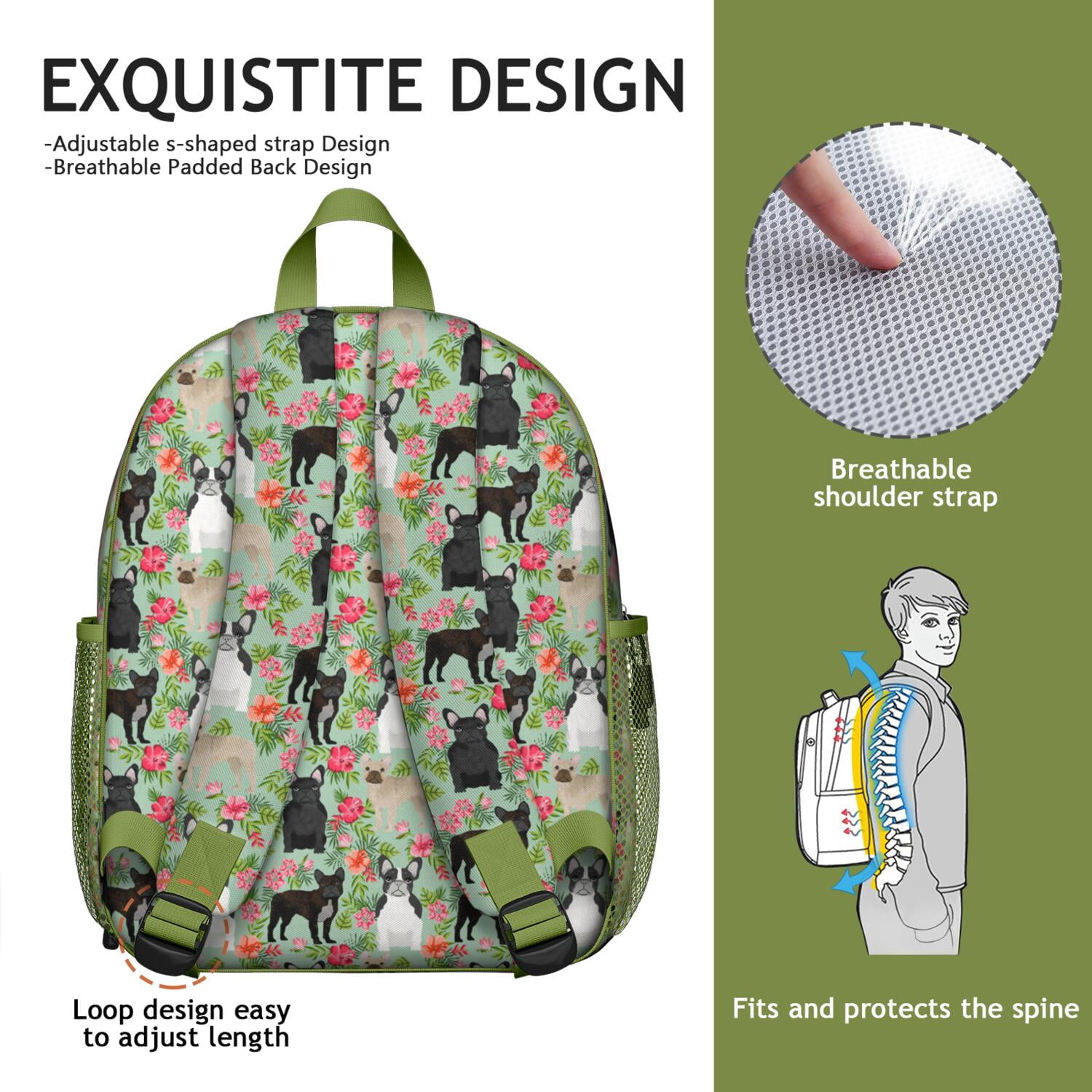 Colorful Symmetrical Plaid Stripes Ergonomic Backpack with Padded Shoulder Straps