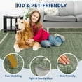 thumbnail image 6 of Scalloped Washable Rug 6x9 Rugs for Living Room Modern Brown Nursery Rug Large Area Rug for Bedroom Non Slip Throw Rugs Soft Low Pile Stain Resistant Carpet for Classroom 6'x9' Green, 6 of 9