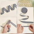thumbnail image 4 of 10.94 Yards Black White Stripe Bias Binding 7/8 Inch Wide Christmas Striped Ribbon Polyester Twill Striped Piping Ribbon, 4 of 9