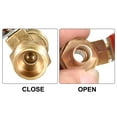 thumbnail image 3 of Uxcell G1/2" x 3/8" Female to Female Brass Air Ball Valve Shut Off Switch Hose Barb Brass Gold Tone 2pcs, 3 of 3