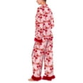 thumbnail image 7 of Uaswgudfs Women's Satin Pajama Set Bow Print Fuzzy Cuffs Lounge Wear Sleepwear for Women 2 - Piece Pajama Set, 7 of 7