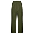thumbnail image 3 of WILLBEST Pantalones Casuales de Cintura Alta para Mujer, Cómodos, Holgados, elegantes, para Uso Diario, Primavera y Verano, con Lazo En La Cintura, de Colores Lisos. Extra Grande, 3 of 7