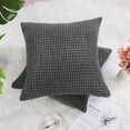 thumbnail image 4 of Unique Bargains 2-Pack 3D Corduroy Decorative Throw Pillow Covers Gray 26" x 26", 4 of 8