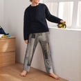 thumbnail image 5 of Wukai Wooden Texture Print Teenagers' Pajama Pant Sleep Pajama Lounge Pant PJ Bottoms with Pockets and Button Fly(Available in Big & Tall)-XS(5-6), 5 of 6