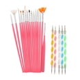 thumbnail image 1 of De Pinceles De De Uñas De 15 Piezas + De Pintura Punteada De Dibujo Bidireccional De 5 Piezas jinwen Cepillo de la pluma del dibujo del barniz de la selección del esmalte del arte de uñas, 1 of 7