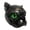 Green eyes, variant on Artistic Black Pugs Dog Head Ornament Resins Craft for Bookshelfs Display Gift