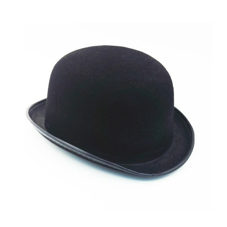 Homobabe 1Pack Mens Dress Hats Fedora Style in Black Wool for Bridegroom 11.4x9x5.1in