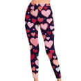 thumbnail image 5 of Fgvctg Valentines Day Women Leggings Full Length Workout Leggingss Cute Love Heart Print Fashion Outfits Plus Size Yoga Stretch High Waisted Thermal Joggers Clothing Red M, 5 of 5