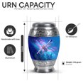 thumbnail image 3 of Yatskia Purple Trumpet with Northern Lights Mini Memorial Keepsake Urns for Human Ashes Adult Male and Female, Large Cremation Burial Urn for Ashes Adult Dad, (Monar 10 Inch and 3 Inch), 3 of 8