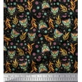 thumbnail image 1 of Soimoi Cotton Duck Fabric Leaves,Floral & Housefly Insects Printed Craft Fabric by The Yard 42 Inch Wide, 1 of 3