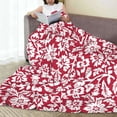 thumbnail image 6 of Pofeuu Red Flowers Print Ultra-Soft Micro Fleece Blanket,for Bed Or Sofa,All Season Throw Blankets Flannel Blanket-40"x30", 6 of 7