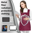 thumbnail image 4 of Anti-Radiation Maternity Clothes Baby Mom Protection Shield Dresses,Maroon,L, 4 of 6