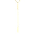 thumbnail image 3 of SZUL Women's 14K Solid Yellow Gold Double Bar Drop Necklace, 3 of 6