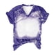 thumbnail image 4 of ICHUANYI ClearanceWomen's Tops Women's Fashion Casual Loose Blouse Tiy-dye Printing V Neck T-Shirt Blouse Print Tee(Blue, L) ICHUANYI WER20232080503754, 4 of 4