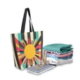 thumbnail image 2 of FORMRS Womens Canvas Tote Bag with Zipper Inner Pocket Shoulder Handbag, Geometric Sun, 2 of 7