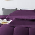 thumbnail image 4 of D.N.G. BEDDINGS 1 Piece Luxury Straight Line Pattern Comforter, Premium Super Soft, 800 Thread Count, 100% Egyptian Cotton, King/California King Size Plum Solid Color, 4 of 6