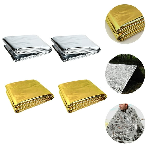 DEEPCRAFF Cold Protection Blanket Emergency Blanket Silver 210x140cm for Campers