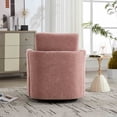 thumbnail image 6 of 360° Swivel Barrel Chair, Upholstered Accent Chair, Suitable for Nurseries, Offices,Pink, 6 of 8