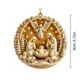 thumbnail image 2 of Christmas Nativity Scene Acrylic Flat Ornament 3.1 in Religious Holy Family Hanging Tree Decor Design B, 2 of 6