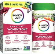 Rainbow Light Womens One High-Potency Daily Multivitamin, Womens Multivitamin Provides High-Potency Immune Support, With Vitamin C, Biotin and Ashwagandha, Vegetarian, 30 Count