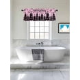 thumbnail image 4 of Merry Christmas Valances for Windows, Christmas Tree Snowflakes Pink Plaids Light Filtering Window Treatment Valances, Rod Pocket Small Curtains for Kitchen/Bathroom, 42"x18", 4 of 9
