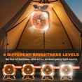 thumbnail image 3 of Roykaw Rechargeable Camping Fan w/LED, 20000 mAH Battery Fan, 36 Hrs Work, Cordless Remote Control, 3 of 9