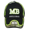 thumbnail image 2 of Myrtle Beach "MB" Script South Carolina SC Black CAMO Embroidered Cap Hat, 2 of 4