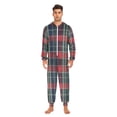 thumbnail image 3 of FORMRS Onesies Pajama for Adults Unisex Hoodie Winter Jumpsuit One Piece Sleepwear, Sizes S-2XL, Warm Tartan Mosaic, 3 of 7
