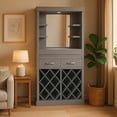 thumbnail image 1 of Cantina moderna con barra y cabas Sahara gris R21 MUEBLES ALTO 1.98 m ANCHO 1 m FONDO 40 cm, 1 of 8