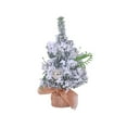 thumbnail image 2 of Small Christmas Tree Mini Christmas Tree Mini Pines Tree Bottle Brush Fake Tree With Wooden Base For Tabletop Decoration, 2 of 6