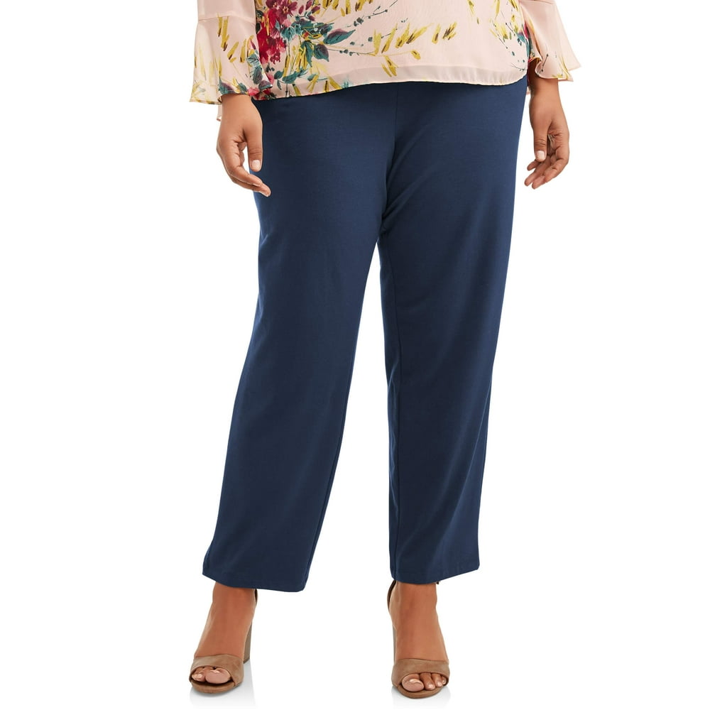 Terra & Sky - Women's Plus Size Everyday Knit Pant - Walmart.com ...