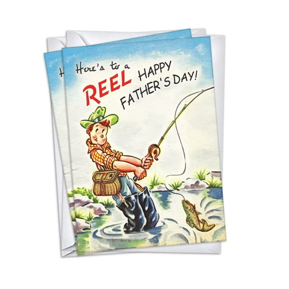 Fisherman Father's Day Greeting Cards | 1 Pack Single (5x7)