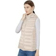 thumbnail image 5 of Women Down Vest Lightweight Packable Down Puffer Vest Warm Winter Puffy Vest with Hood (White, Medium), 5 of 8