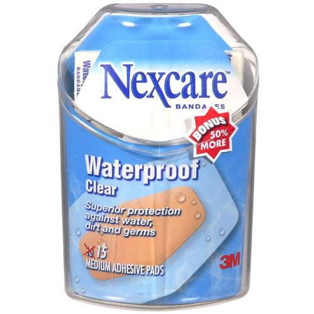 Nexcare: Waterproof Clear Bandages, 15 ct