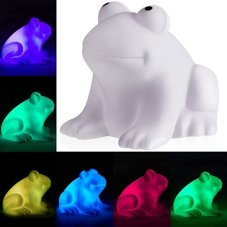 

Night Light Cute Frog Mushroom LED Night Creative Color Changing Frog Mushroom Lamp Glowing Colorful LED Night Light for Children Bedroom Desk Party Decoration Gift (Frog Night Light)