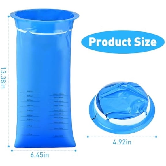 10 Pack Vomit Bags Disposable, 1000ml Portable Emesis Bags, Leak Resistant Medical Grade Barf Bags, Vomit Bags for Hospital, Maternity, Car, Yacht, Bar, Throw Up Bags