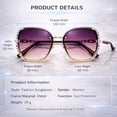 thumbnail image 5 of 2 Pack Cat Eye Sunglasses Women Fashion Frame UV400 Travel Beach Vacation Outdoor, 5 of 9