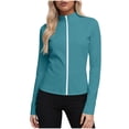 thumbnail image 2 of Hilenly Women's Plus Size UPF 50+ Long Sleeve Shirts Lightweight UV Protection Crop Zip Up Jacket Sun Protection Clothing, 2 of 8