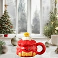 thumbnail image 7 of Hxlamzoo Christmas Tree Ceramic Mug with Lid and Stir Stick, 420ml Large Capacity Coffee Cup in Red or Green, Festive Home or Office Gift for Christmas Decorations and Holiday Parties, 7 of 7