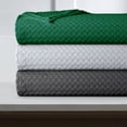 thumbnail image 2 of Tribeca Living Cotton Waffle Weave Garment Washed Oversized Blanket or Throw Throw - Steel Grey, 2 of 5