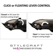 Stylecraft Rogue Professional 9V Microchipped Magnetic Motor Cordless Hair Clipper, 5 Guards, Matte Gunmetal