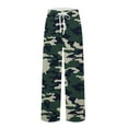 thumbnail image 4 of Fabrcox Camo Pajama Pants for Men with Pockets Drawstring Straight Leg Sleep Pants with Pockets Lightweight Casual Fashion Oversized Pj Bottoms Camouflage M, 4 of 5