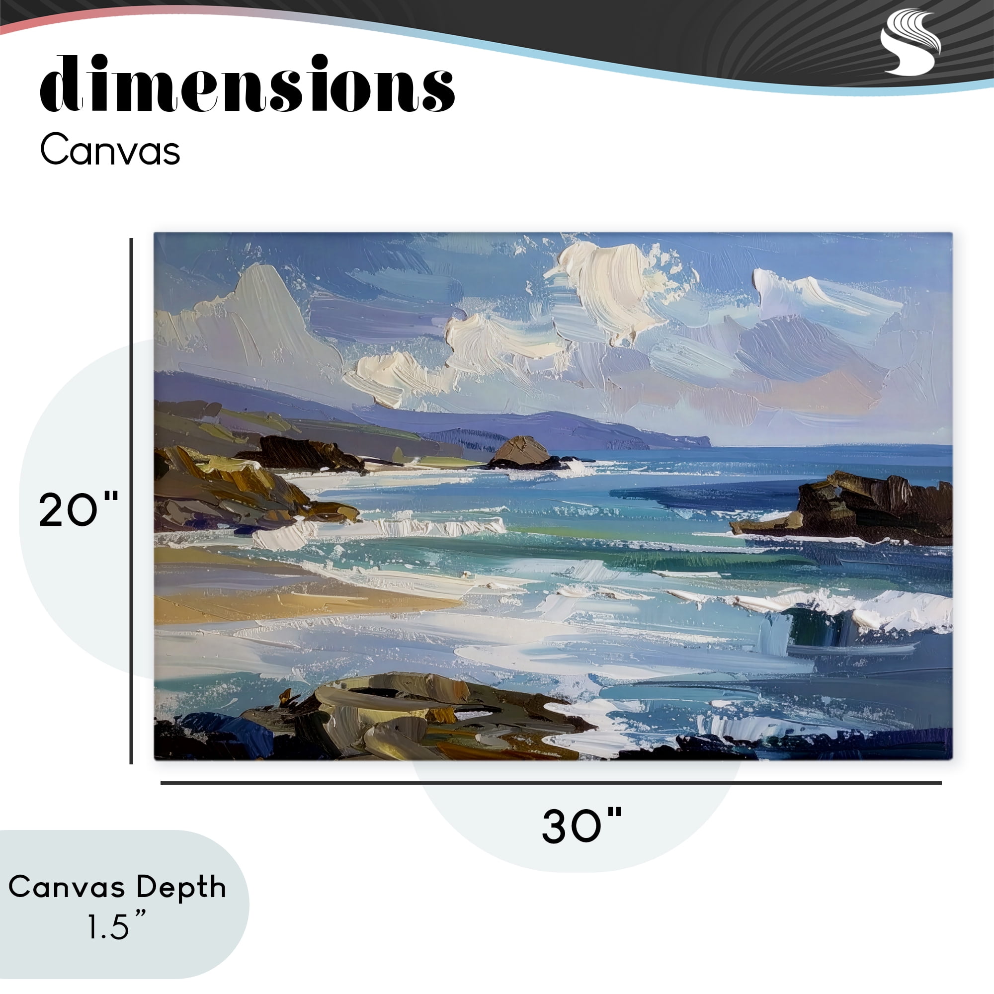 Stupell Industries From Sky To Sea Canvas Wall Art, design by Alonza Saunders